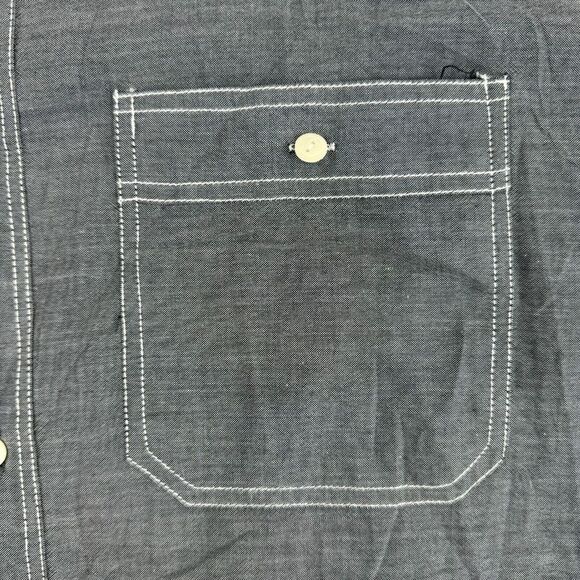 Ecko Unltd Shirt Mens 3XL Grey Button Up Pocket Business Career Western - Picture 5 of 13
